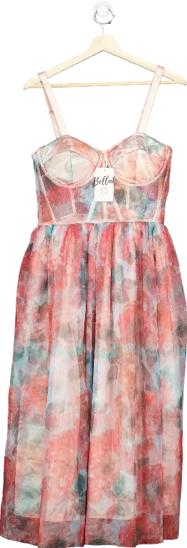 Fresh Styles, Fresh Deals Bella Barnett Floral Mesh Dress XL
