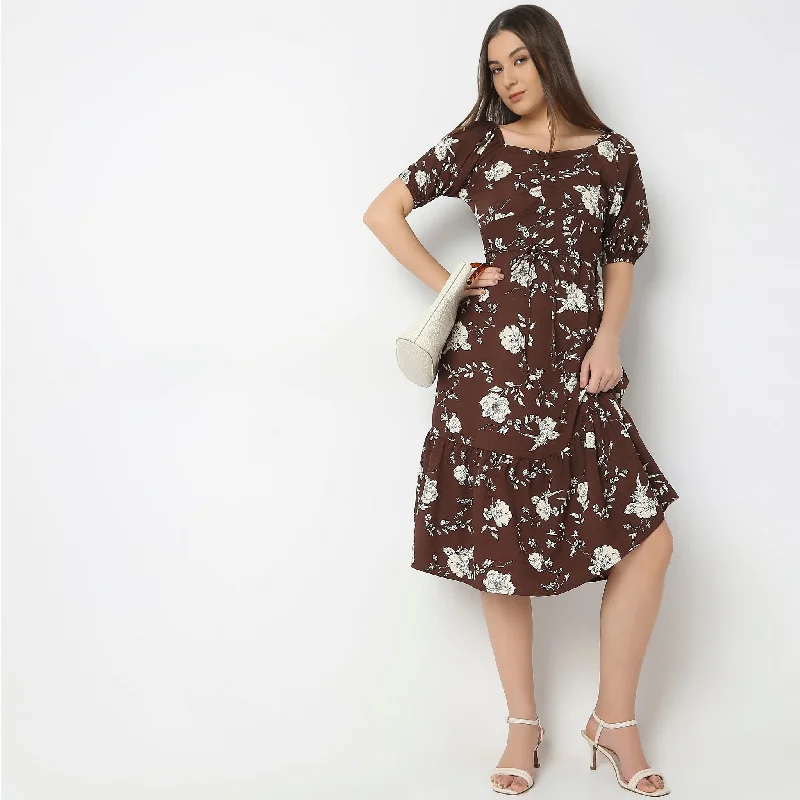 Huge Price Cut Regular Fit Printed Dress