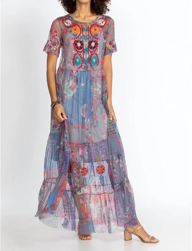 Style Beyond Borders Kandence Tiered Mesh Dress in Multi