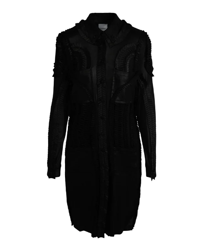 Women Wear Boutique Pleated Stretch-Jersey Shirt Dress