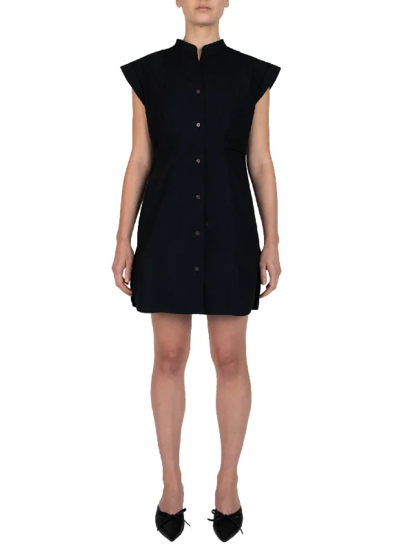 Top Brand Discounts Peyton Sleeveless Shirt Dress In Black