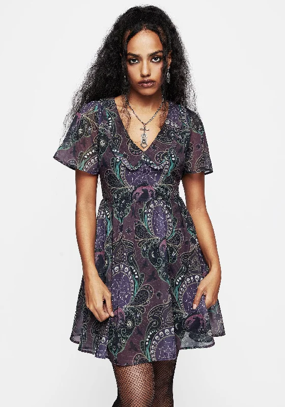 Fashion Forward Clarette Chiffon Frill Collar Mini Shirt Dress