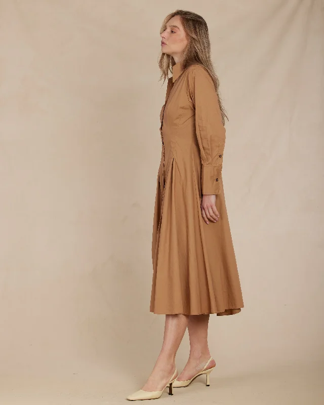 Bold Fashion Mattea Cotton Poplin Shirt Dress - Sienna
