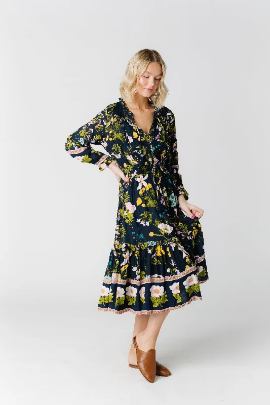 Day To Night Styles Citrus Haven Delicate Print Dress