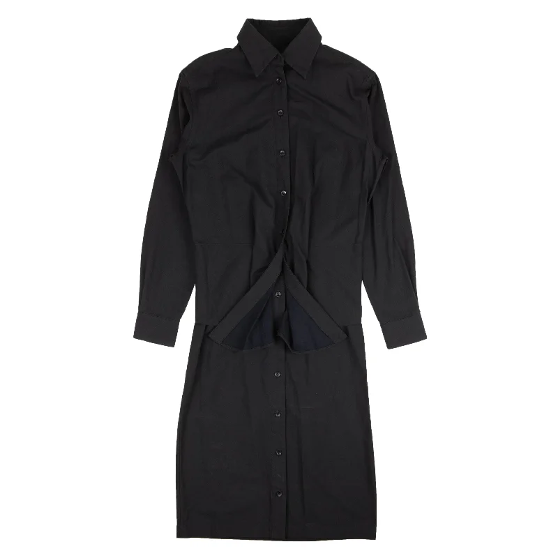 Trending Items Navy Blue Button Down Shirt Dress