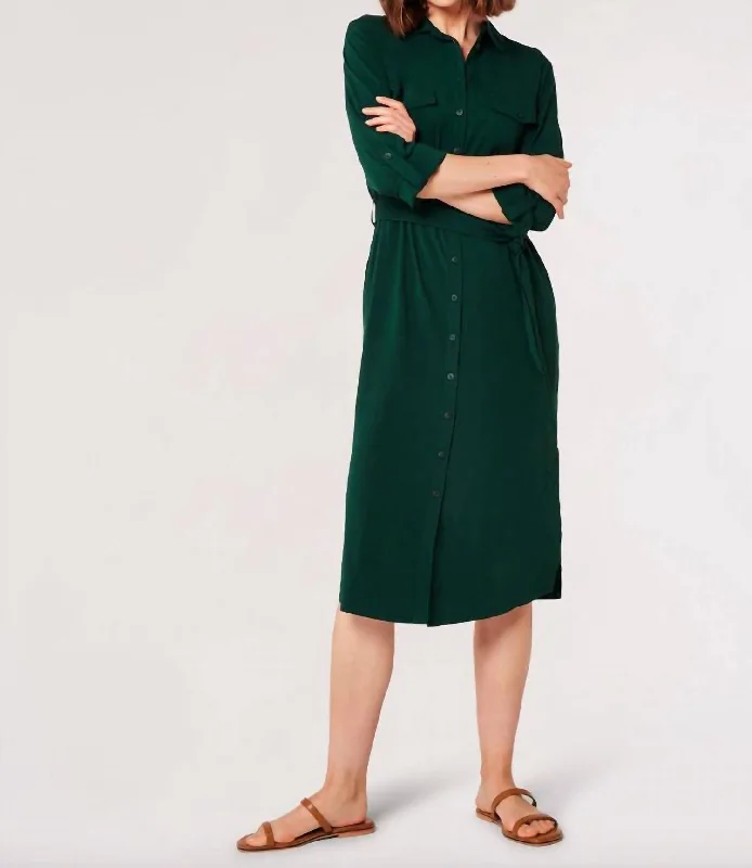 Online Boutiques Best Shirt Dress In Green