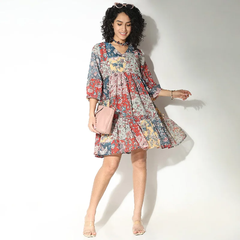 Sale On Clothing Flare Fit Printed Dress