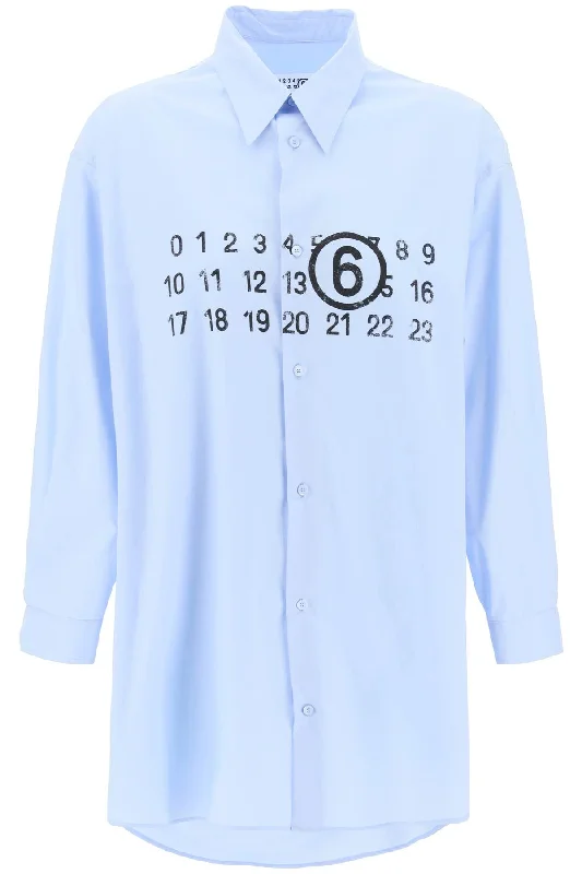 Hot Trends Mm6 Maison Margiela Women's Shirt Dress With Numeric Logo