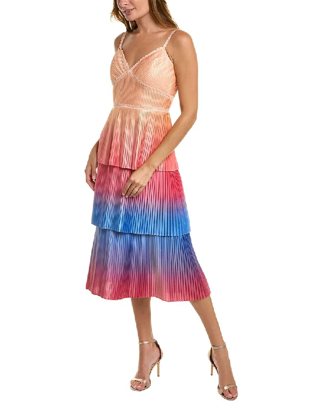 Chic Casual Style Marchesa Notte Sleeveless Printed Dress