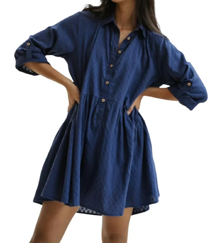 Weekend Sale Polo Shirt Dress In Navy