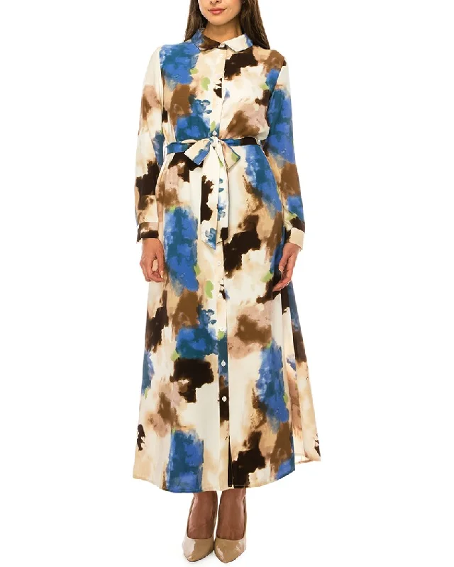 Casual Chic YAL New York Printed Shirt Dress