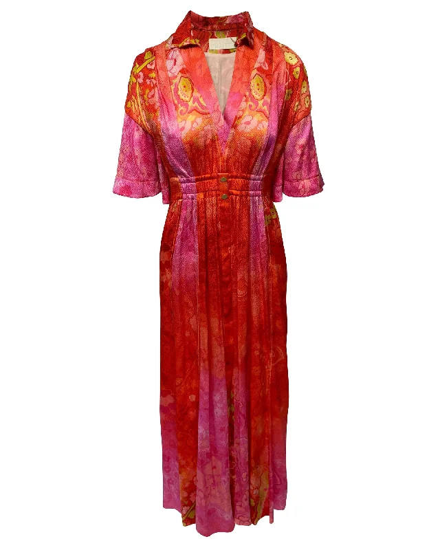 Flash Sale Starts Peter Pilotto Floral-Print Dress in Multicolor Silk