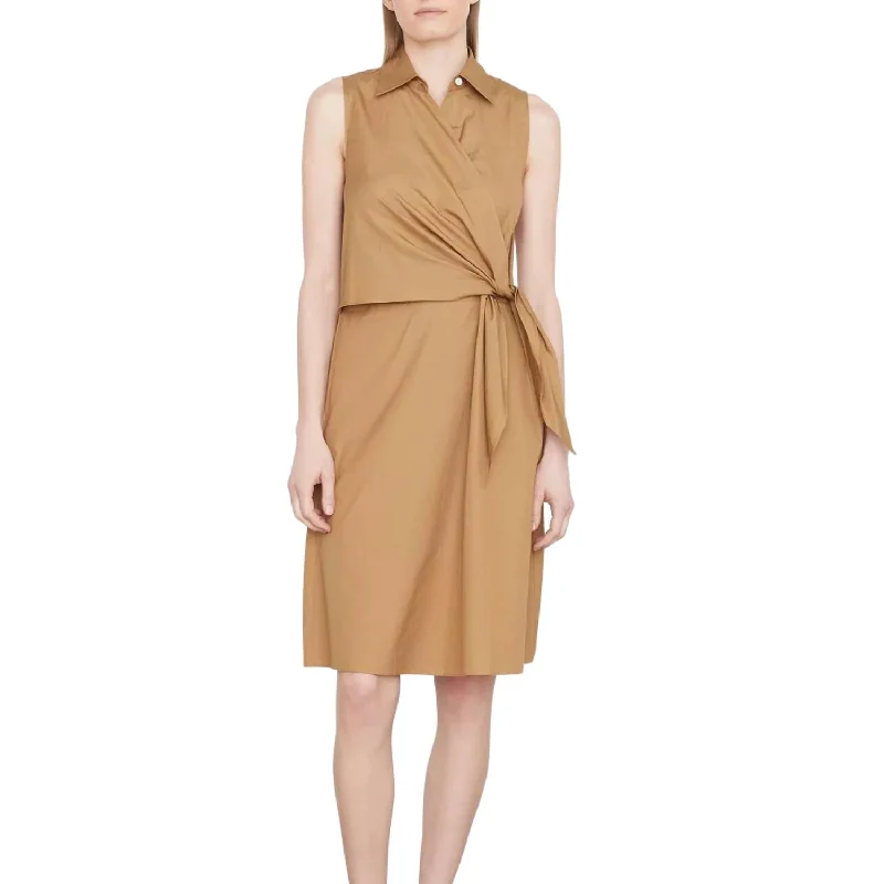 Big Savings Women's Wrap Shirt Dress