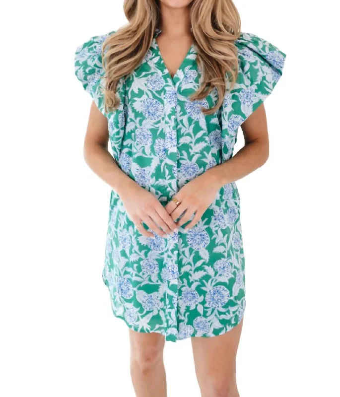 Limited Time Offer Merritt Shirt Dress In Green