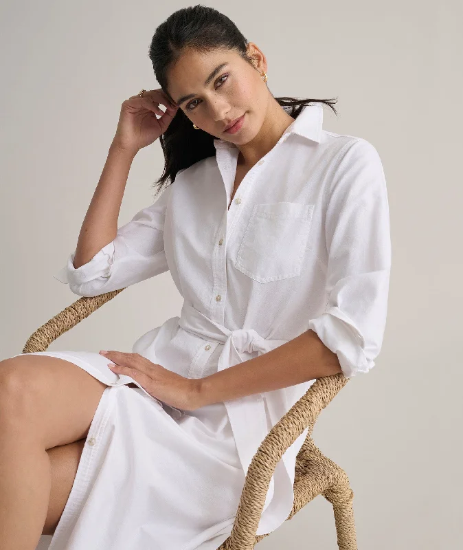 End Of Season Sale Clothing Cotton Oxford Relaxed Bailey Shirt Dress