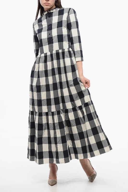 Sale On Sale Woolrich Flounced Shirt Dress With Gingham Motif