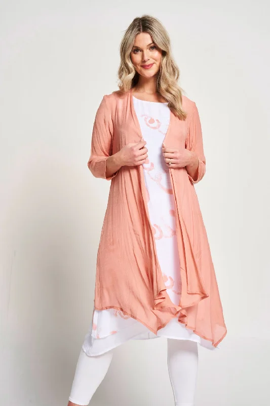 Elevate Your Wardrobe Saloos Sleeveless Print Dress & Jacket Twinset