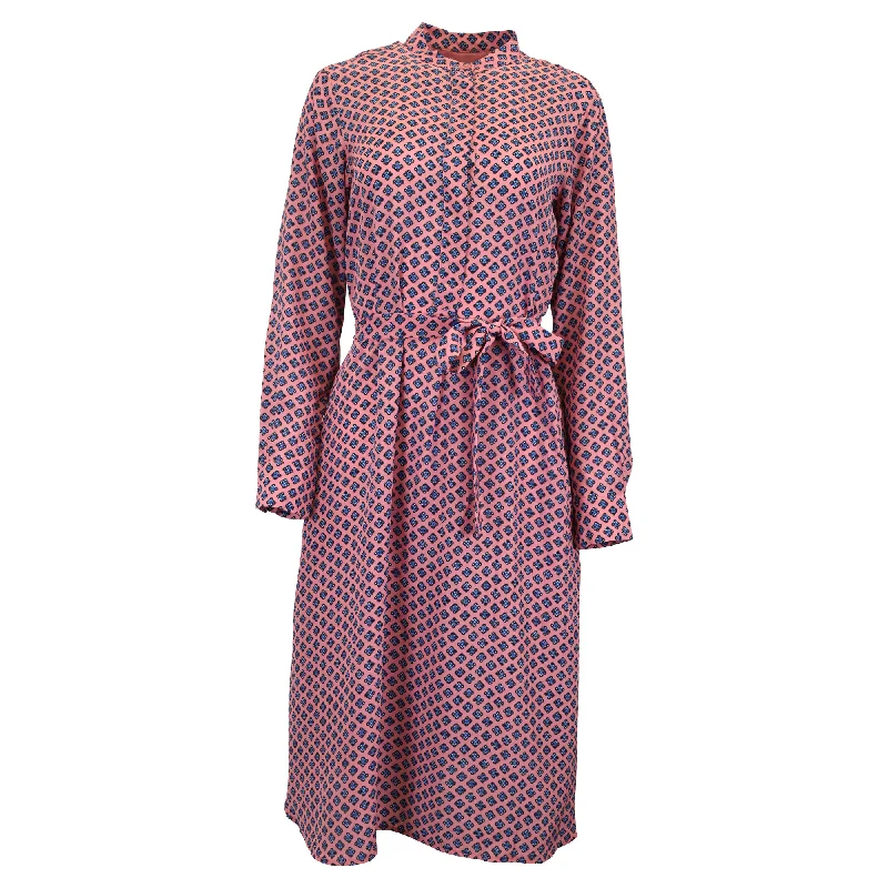 Daily Essentials Max Mara Weekend Printed Shirt Dress in Pink Cotton