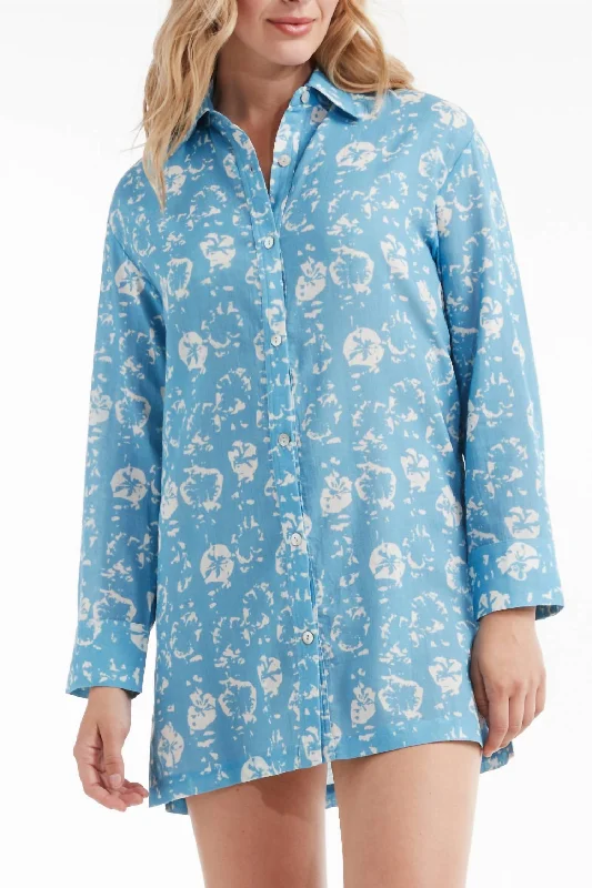 Designer Wear On Sale Marie Shirt Dress In Sea