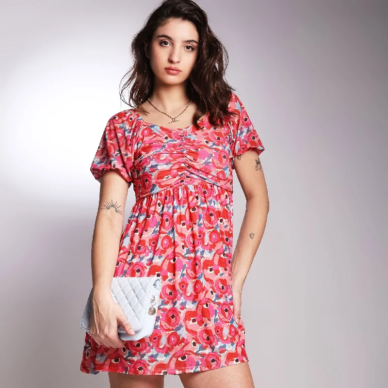 Chic Trends For The Fashion Savvy Flare Fit Printed Dress
