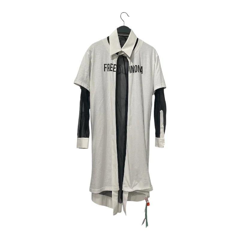 Special Offers, Don't Miss OFF-WHITE/Shirt Dress/44/BLK/Maxi Length/OFF WHITE BLACK DOUBLE LAYER