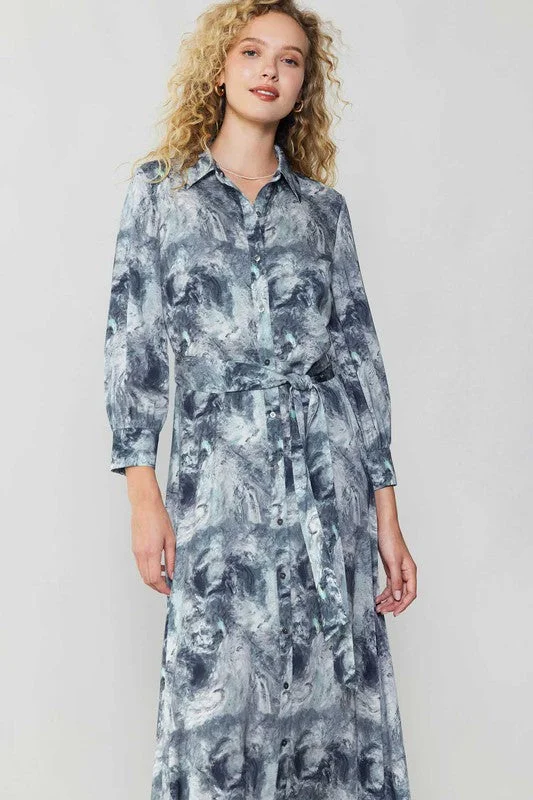 Wardrobe Upgrade ABSTRACT PRINT SHIRT DRESS