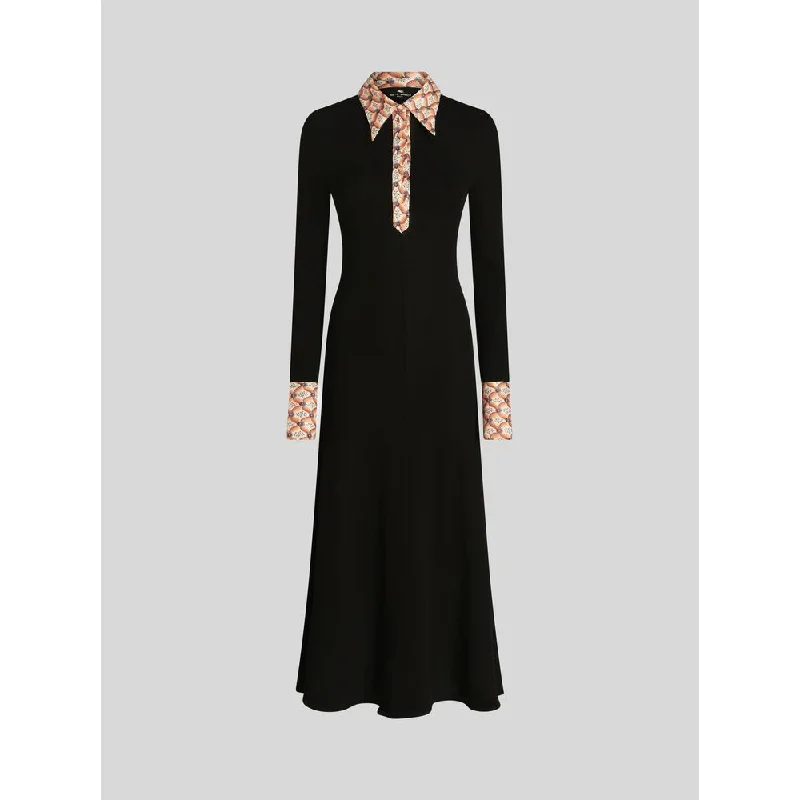 Casual Chic SHIRT DRESS WITH FLORAL EDGING