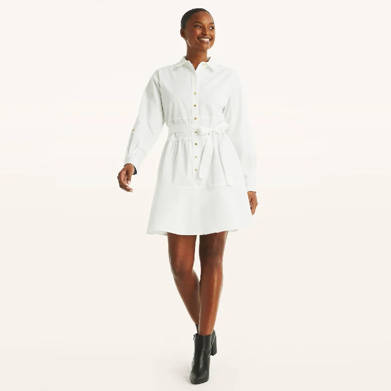 Urban Femme Streetwear Nautica Womens Long-Sleeve Shirt Dress