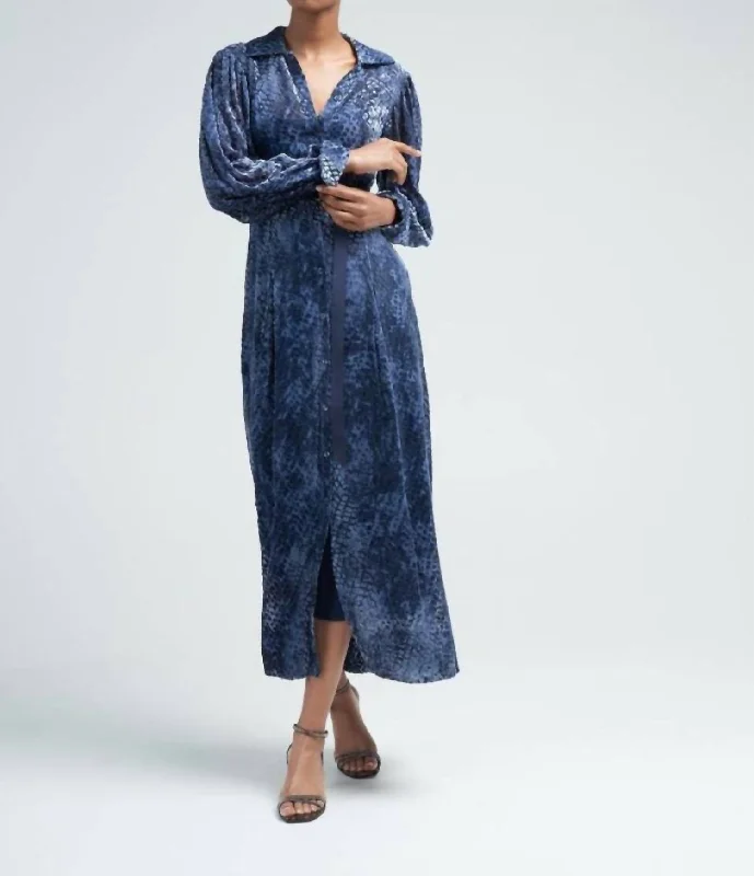 Sophisticated Style Thalia Shirt Dress In Marine
