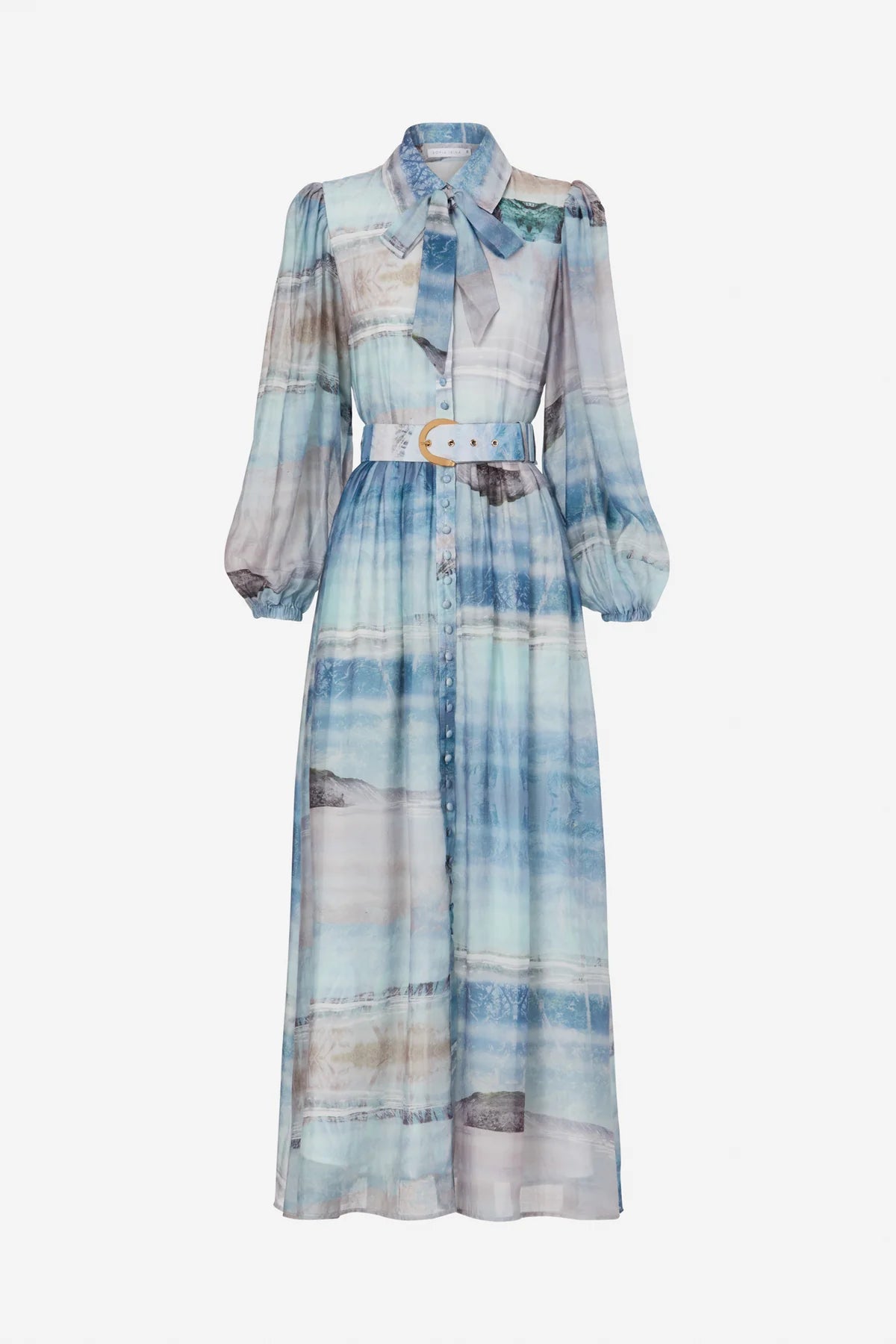 Big Discounts Sofia Irina Maxi Shirt Dress - Light Blue Ocean