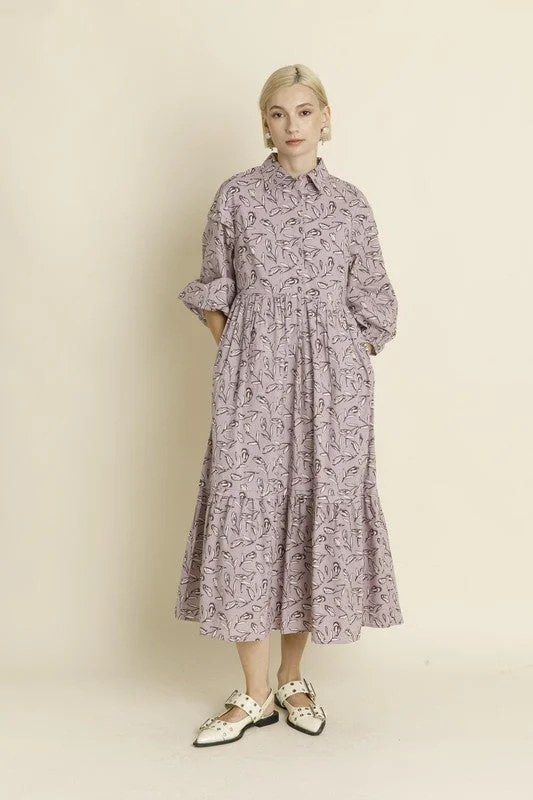 Fashion Forward Outfits Pintuck Midi Shirt Dress