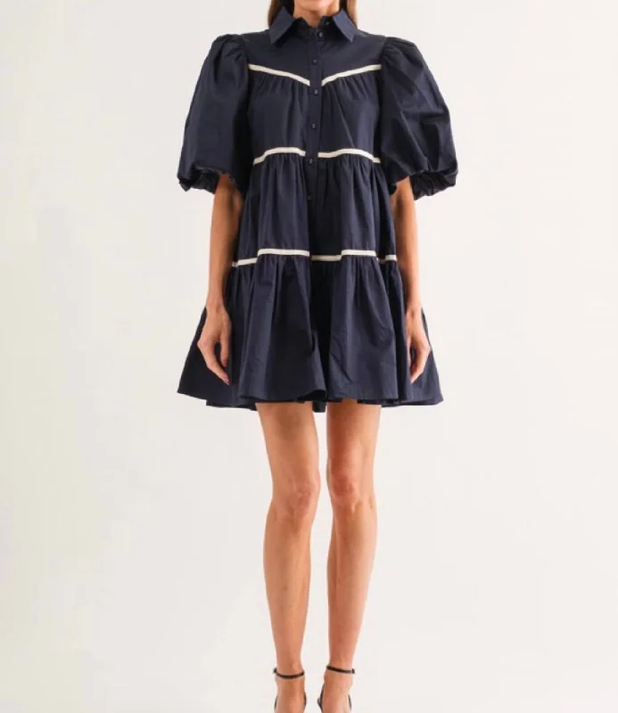 Sale On Clothing Lena Shirt Dress In Navy