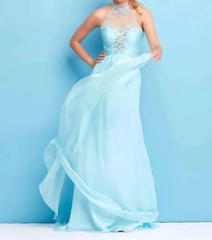 Explore What's New Flowy Dress In Aqua