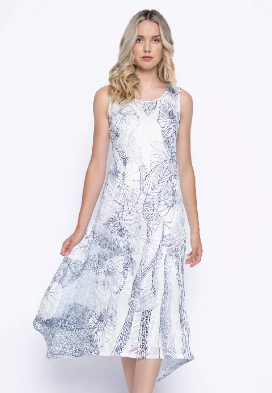 Elegant Styles Sleeveless Printed Dress