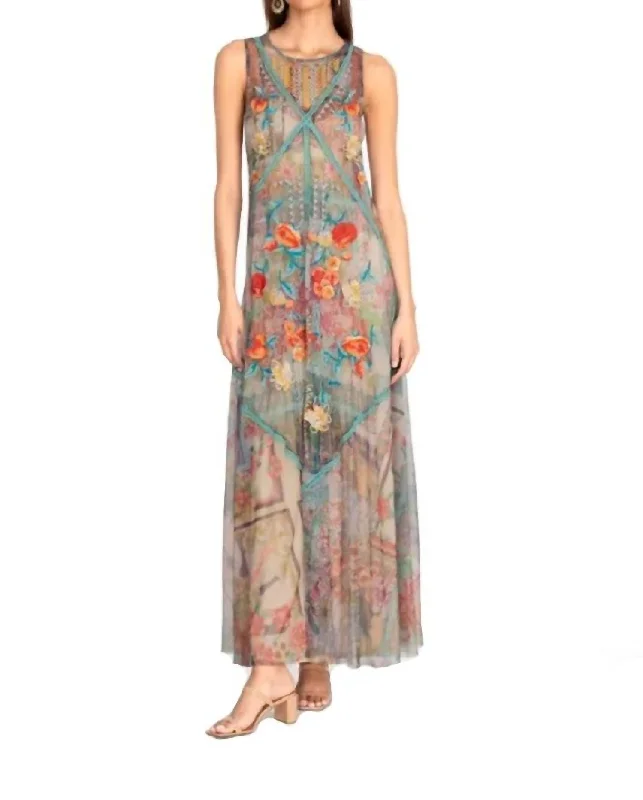 Trend Forward Women's Wear Jolene Mesh Dress in Multi