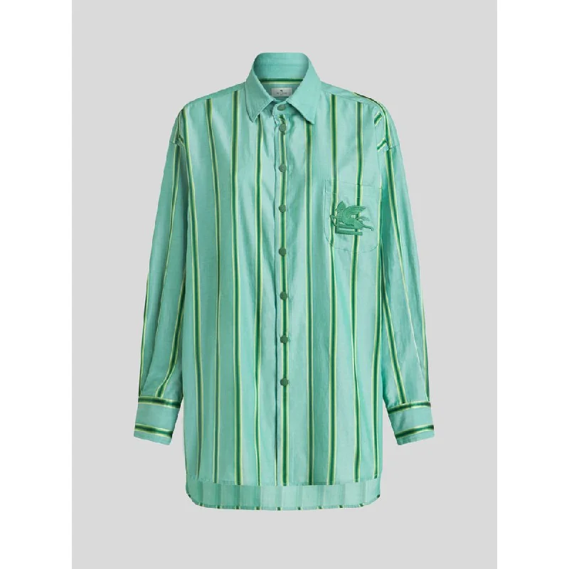 Flash Sale Now Striped Shirt Dress With Pegaso Logo
