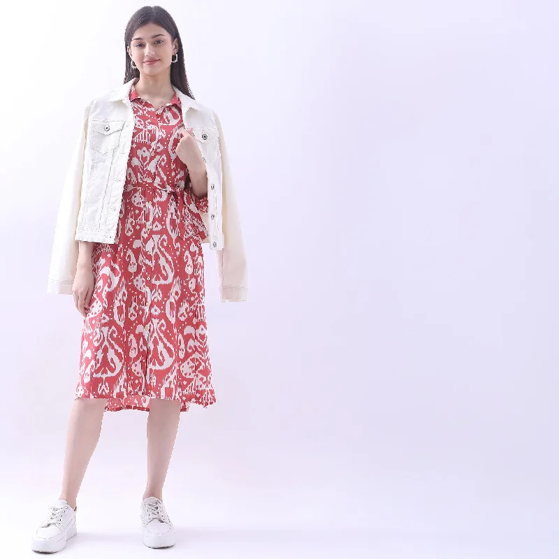 Women Wear Boutique Flare Fit Printed Dress