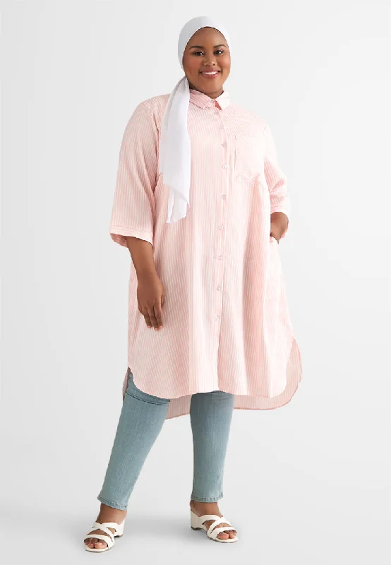 Sustainable Fashion Extravaganza Leandra Stripes Long Shirt Dress