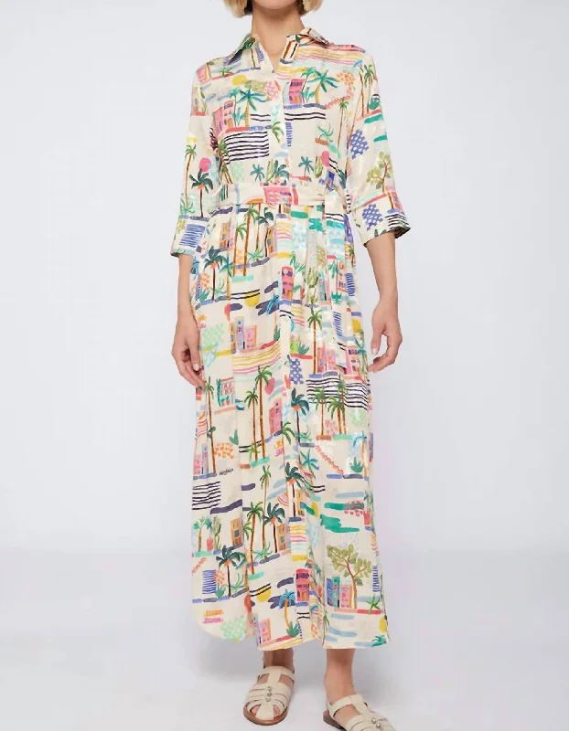 Clothes For Woman Natalia Shirt Dress In Multi