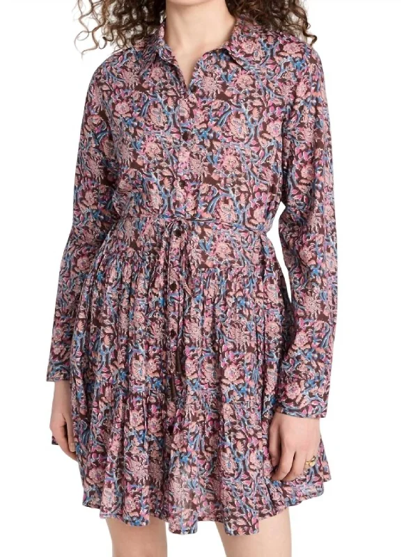 Break Fashion Norms Anna Shirt Dress In Bella Floral