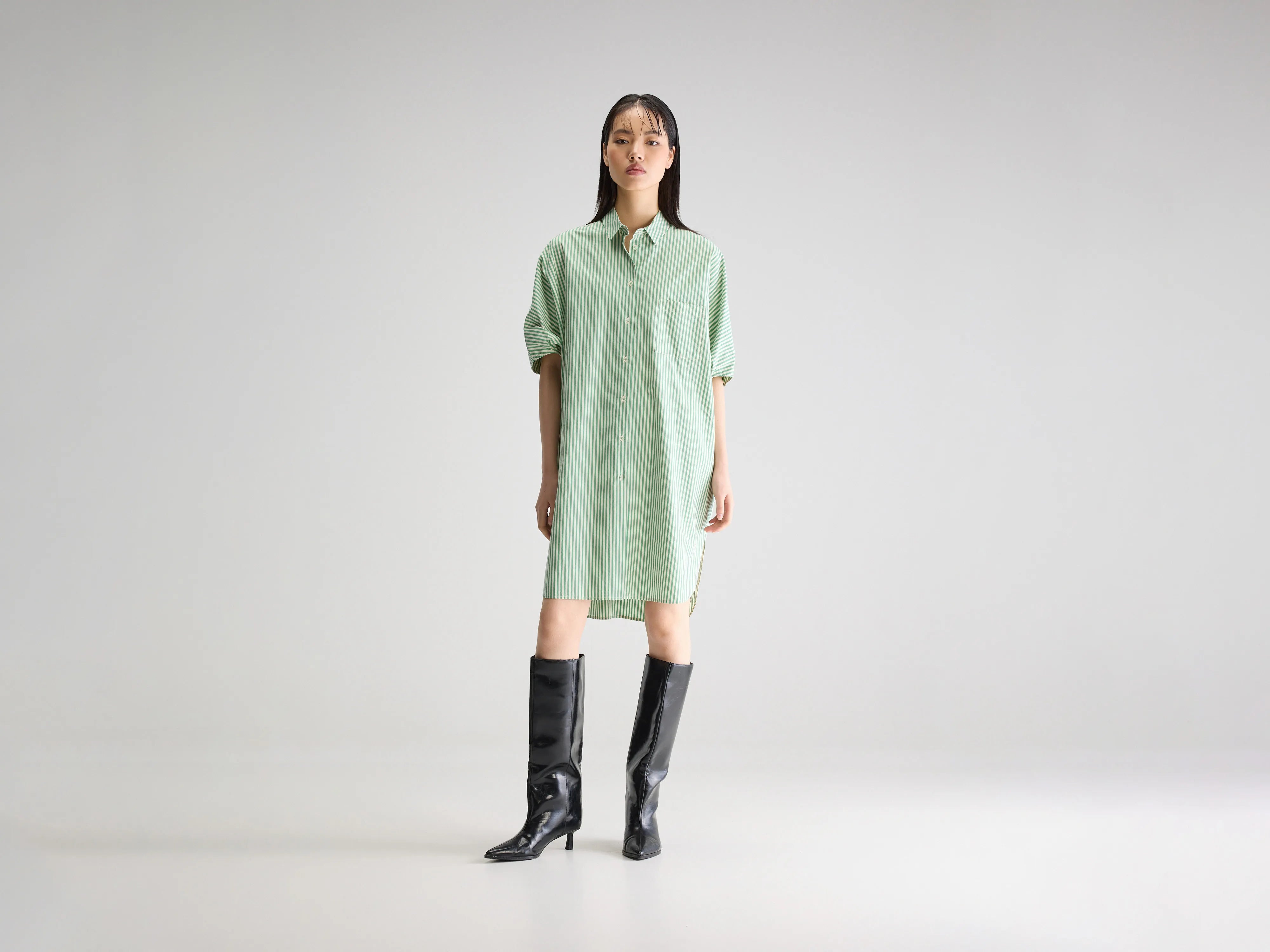 Explore What's New Jeanne shirt dress (251 / W / STRIPE B)