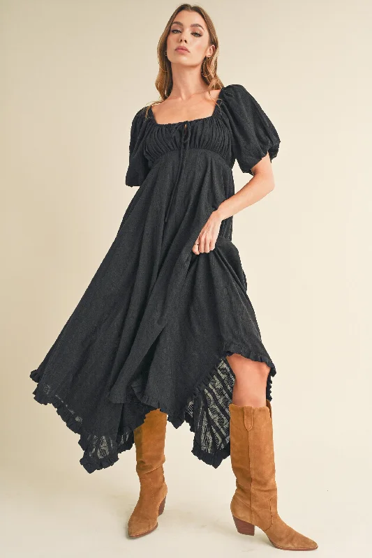 Chic Outfits Black Flowy Dress