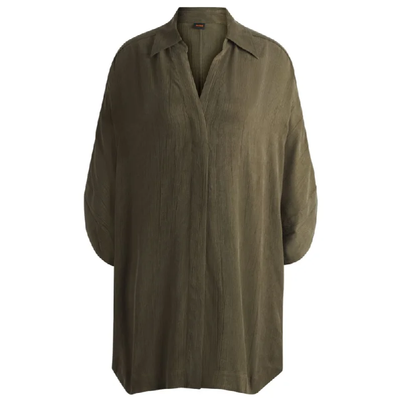 Clothing For Women Relaxed-fit shirt dress with concealed closure