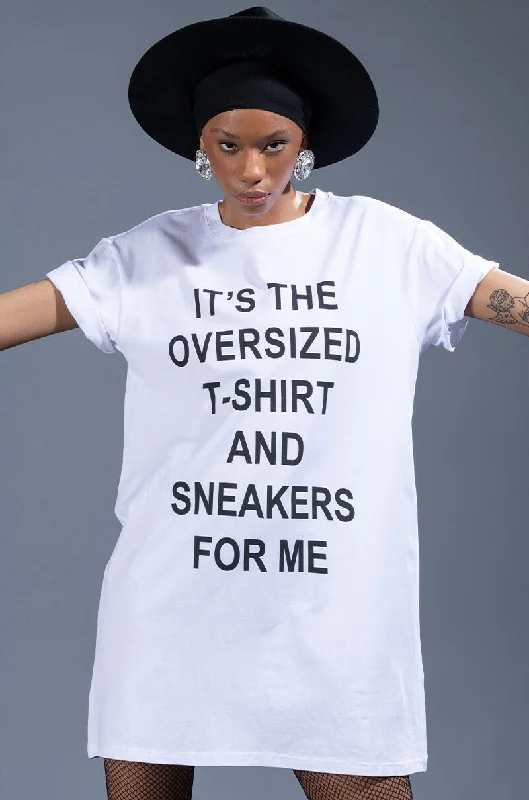 First Order Discount IT'S THE SNEAKERS FOR ME T SHIRT DRESS