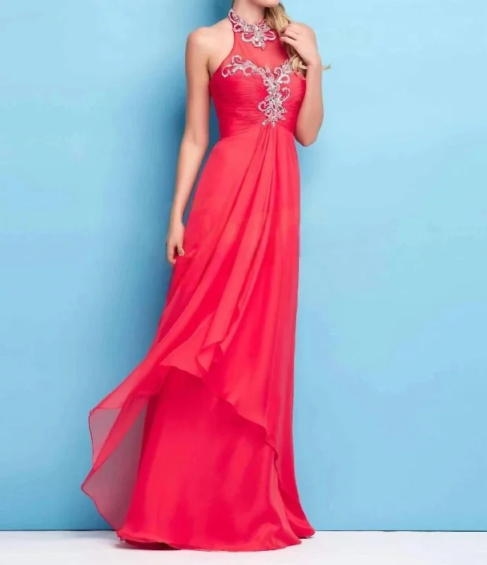 Trendy Boutiques Online Flowy Dress In Cherry