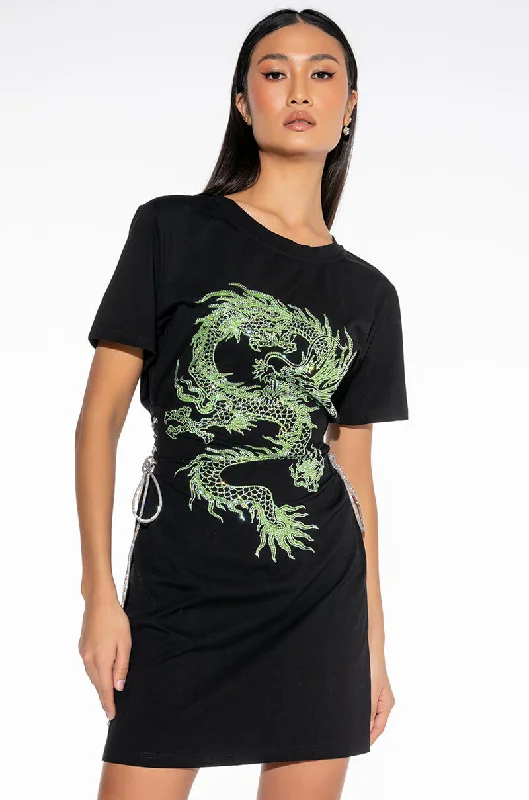 Latest Trends LUCKY YOU GRAPHIC T SHIRT DRESS