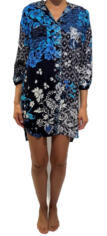 Bold Prints Casual Chic Paria Shirt Dress In Multi