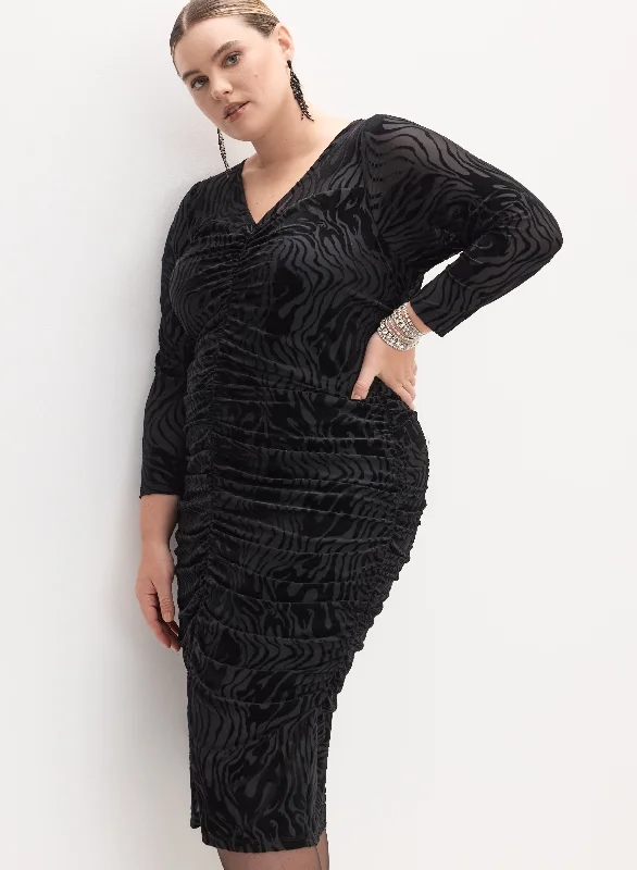 Fashion For Every Occasion Melanie Lyne - Velvet Zebra Print Dress