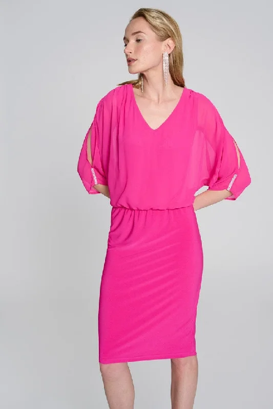 Hot Brand Discounts Joseph Ribkoff Chiffon And Silky Knit Blouson Dress - 242728