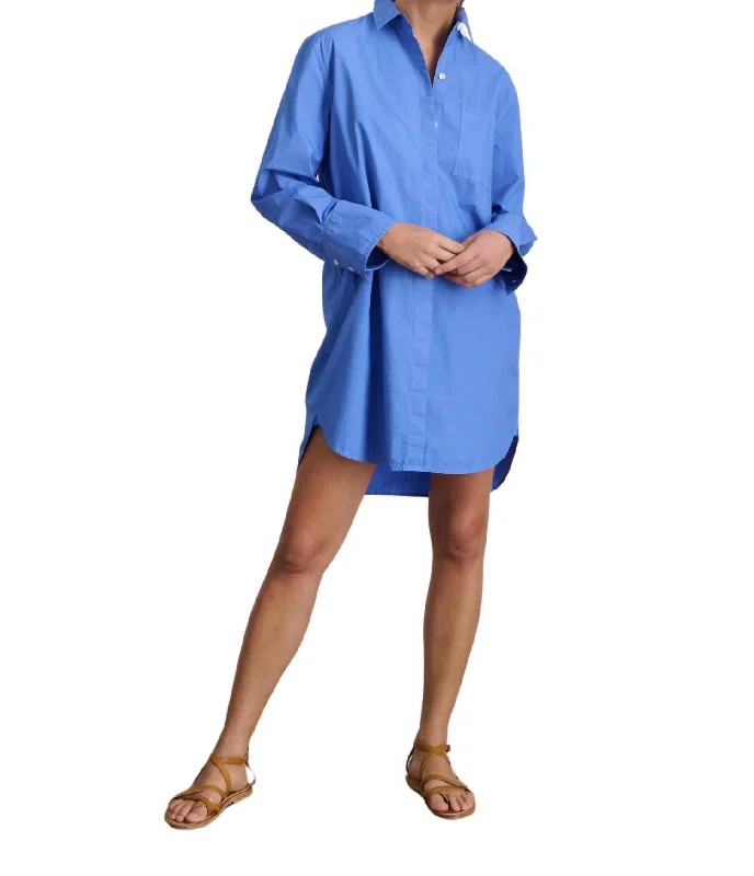Holiday Discount Belle Shirt Dress In French Blue